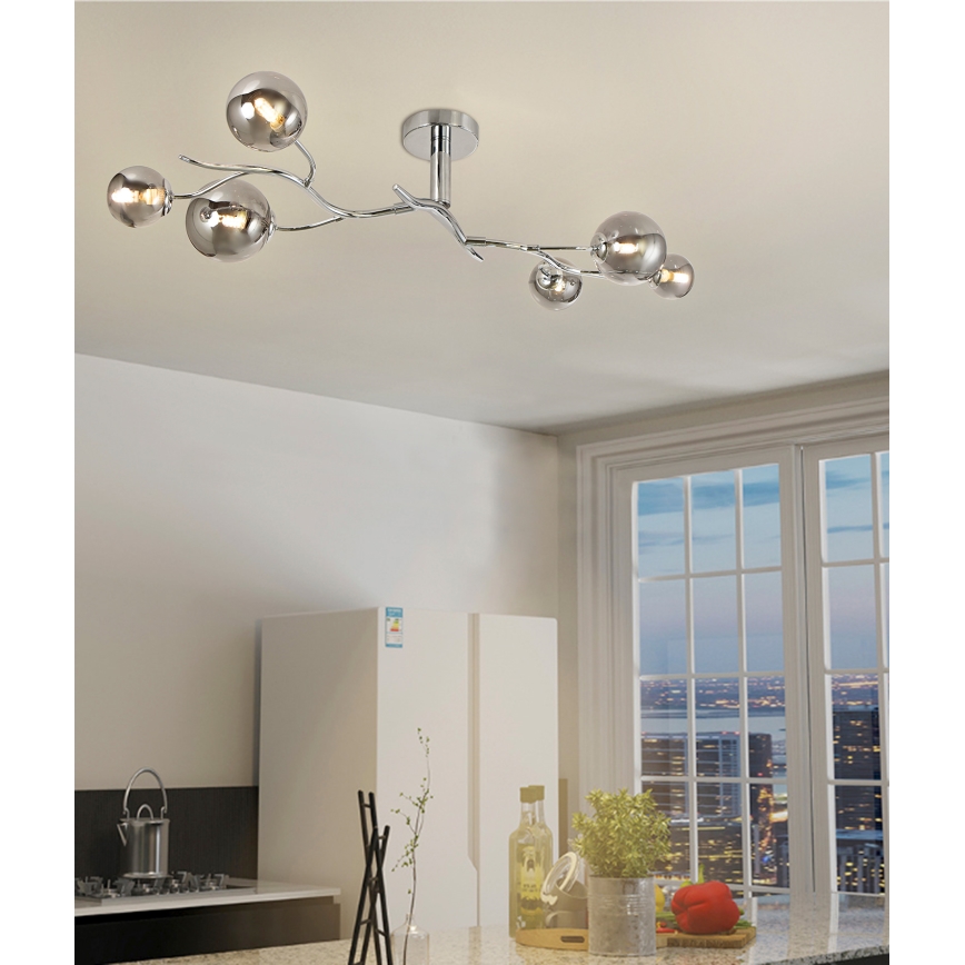 Brilagi - LED Πλαφονιέρα οροφής MISTEL 6xG9/3W/230V γυαλιστερό χρώμιο/φιμέ