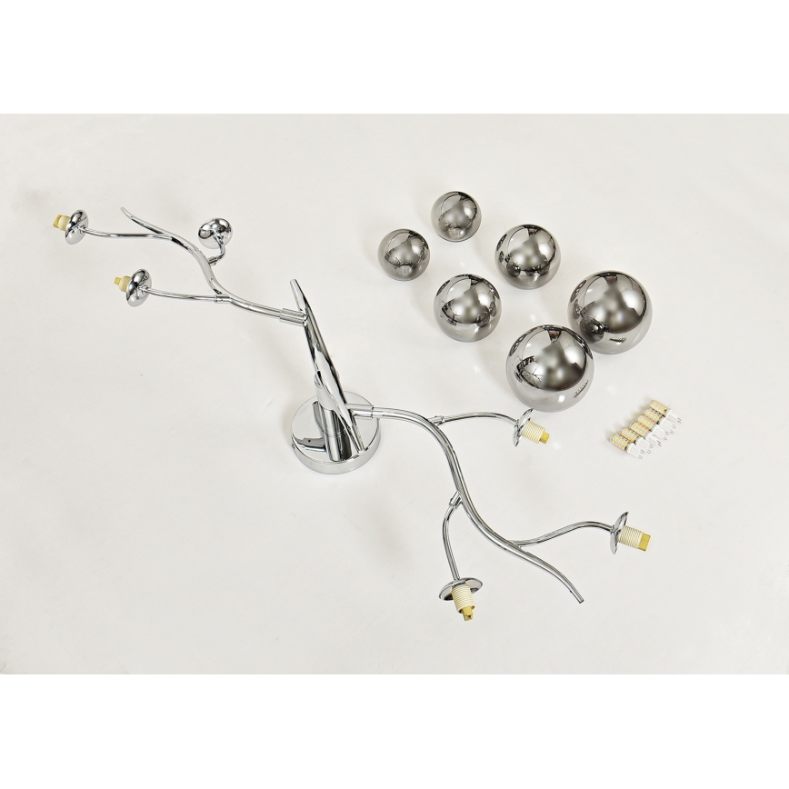 Brilagi - LED Πλαφονιέρα οροφής MISTEL 6xG9/3W/230V γυαλιστερό χρώμιο/φιμέ