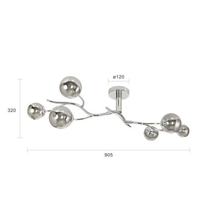 Brilagi - LED Πλαφονιέρα οροφής MISTEL 6xG9/3W/230V γυαλιστερό χρώμιο/φιμέ
