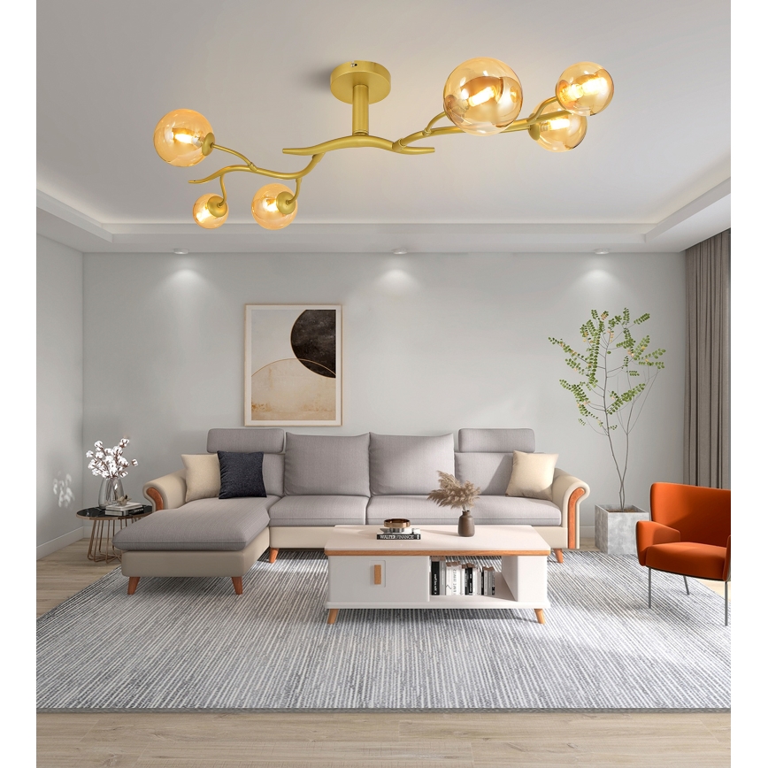 Brilagi - LED Πλαφονιέρα οροφής MISTEL 6xG9/3W/230V χρυσό