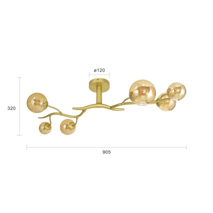 Brilagi - LED Πλαφονιέρα οροφής MISTEL 6xG9/3W/230V χρυσό