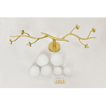 Brilagi - LED Πλαφονιέρα οροφής MISTEL 6xG9/3W/230V χρυσό/λευκό