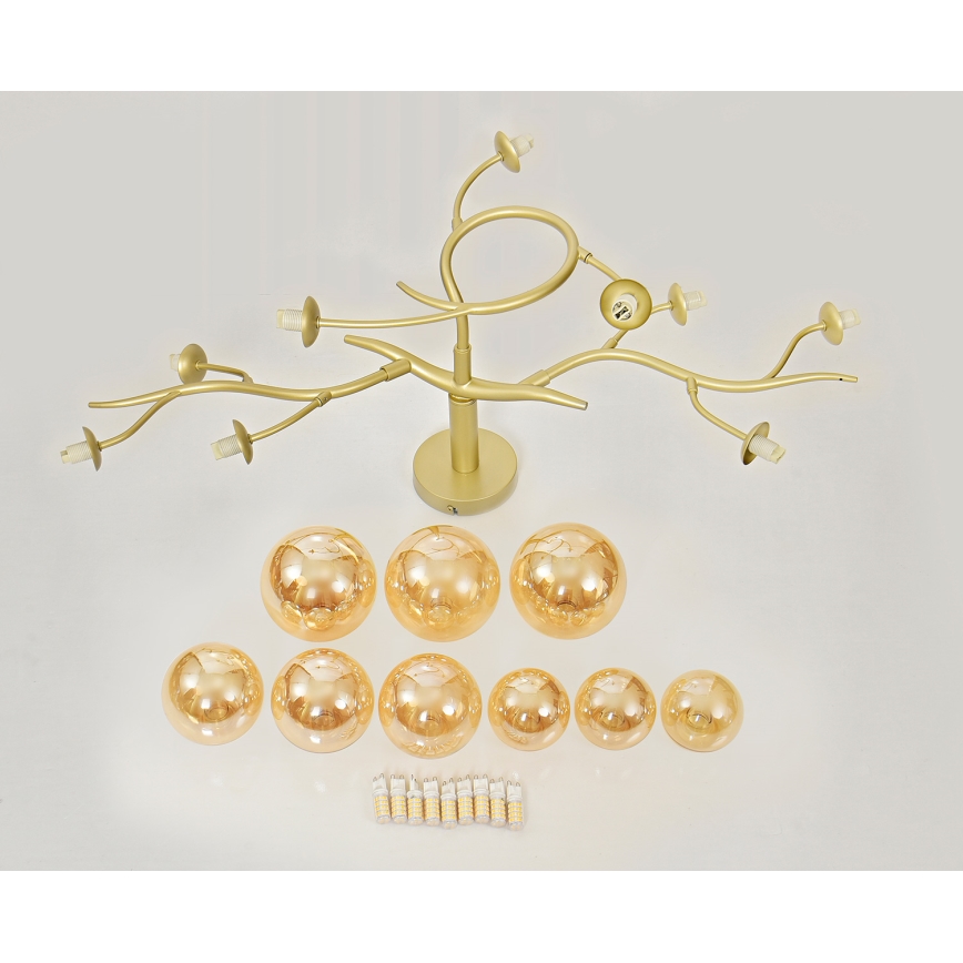 Brilagi - LED Πλαφονιέρα οροφής MISTEL 9xG9/3W/230V χρυσό