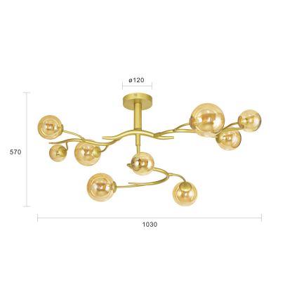 Brilagi - LED Πλαφονιέρα οροφής MISTEL 9xG9/3W/230V χρυσό