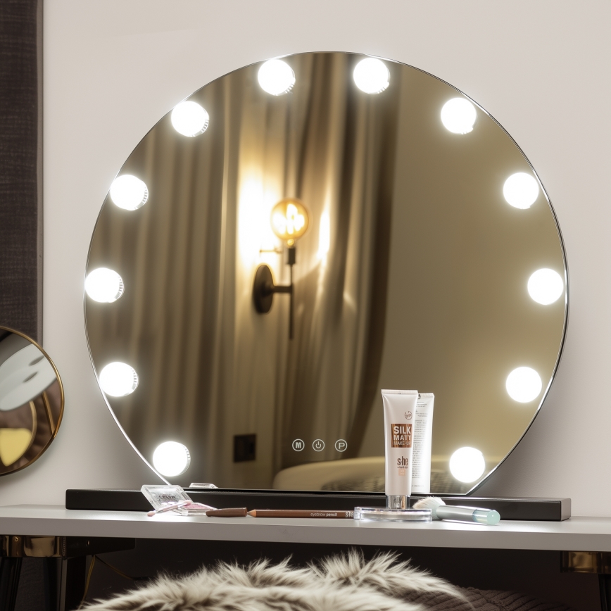 Brilagi - Ρυθμιζόμενο LED Καθρέφτης Μακιγιάζ HOLLYWOOD LED/12W/230V 3000/4000/6500K