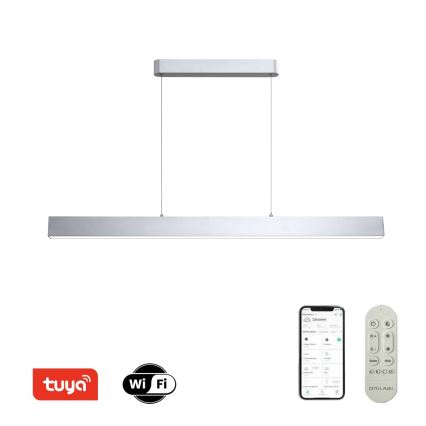Brilagi - LED Ρυθμιζόμενο Φως με καλώδιο SLEEKLINE SMART LED/40W/230V 3000-6000K Wi-Fi Tuya ασημένιο + τηλεχειριστήριο