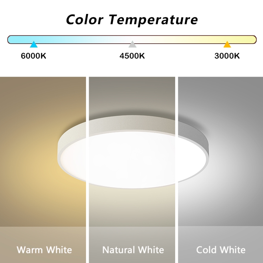 Brilagi - Ρυθμιζόμενο φωτιστικό οροφής POOL LED/60W/230V 3000-6000K διάμετρος 60 cm λευκό + τηλεχειριστήριο