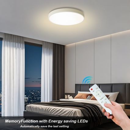 Brilagi - Ρυθμιζόμενο φωτιστικό οροφής POOL LED/60W/230V 3000-6000K διάμετρος 60 cm λευκό + τηλεχειριστήριο