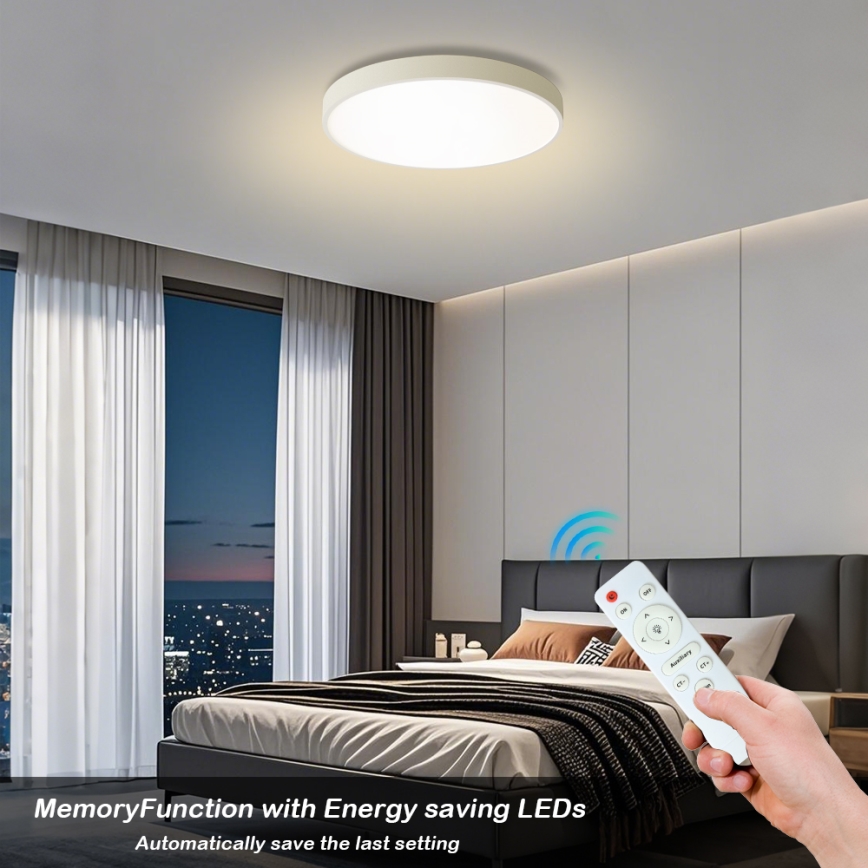 Brilagi - Ρυθμιζόμενο φωτιστικό οροφής POOL LED/60W/230V 3000-6000K διάμετρος 60 cm λευκό + τηλεχειριστήριο