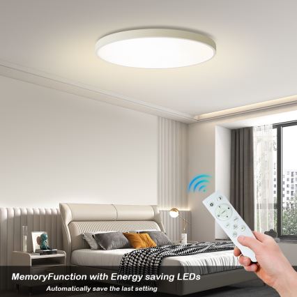 Brilagi - LED Ρυθμιζόμενο φωτιστικό οροφής POOL SMART LED/100W/230V 3000-6000K διάμετρος 80 cm Wi-Fi Tuya λευκό + τηλεχειριστήριο