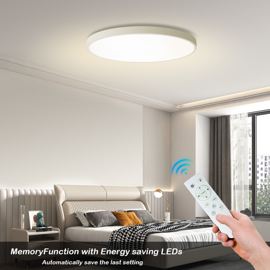Brilagi - LED Ρυθμιζόμενο φωτιστικό οροφής POOL SMART LED/100W/230V 3000-6000K διάμετρος 80 cm Wi-Fi Tuya λευκό + τηλεχειριστήριο