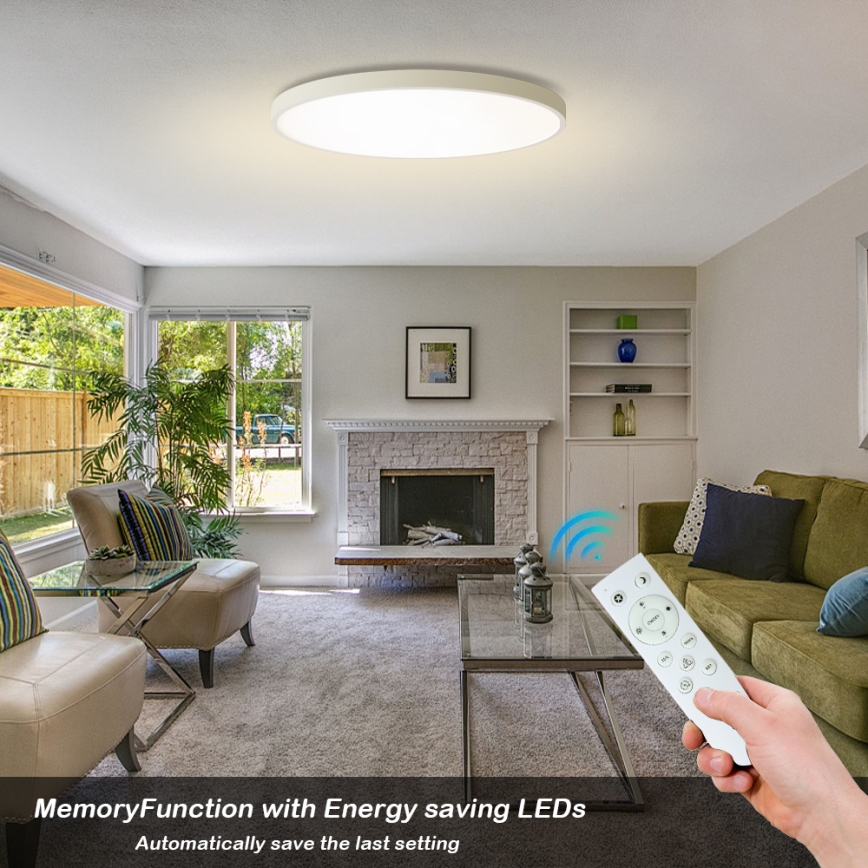 Brilagi - LED Ρυθμιζόμενο φωτιστικό οροφής POOL SMART LED/128W/230V 3000-6000K διάμετρος 100 cm Wi-Fi Tuya λευκό + τηλεχειριστήριο