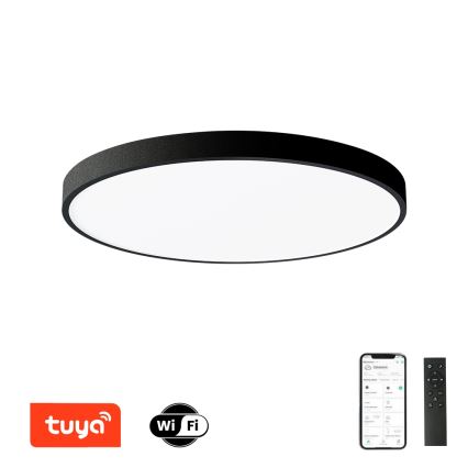 Brilagi - LED Ρυθμιζόμενο φωτιστικό οροφής POOL SMART LED/128W/230V 3000-6000K διάμετρος 100 cm Wi-Fi Tuya μαύρο + τηλεχειριστήριο