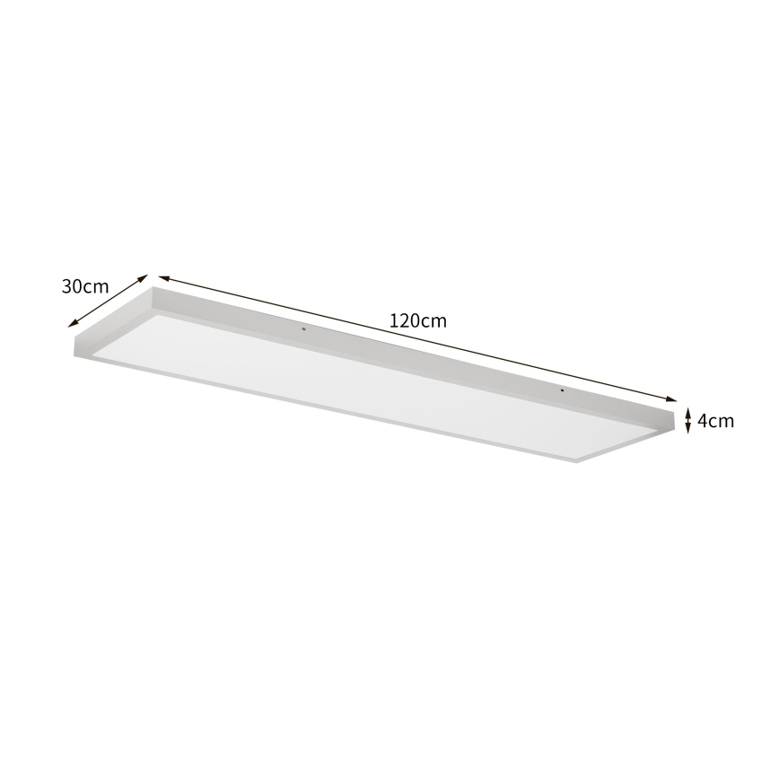 Brilagi - LED ρυθμιζόμενο φωτιστικό οροφής μπάνιου FRAME SMART LED/50W/230V 120x30 cm 3000-6000K IP44 ασημί + τηλεχειριστήριο