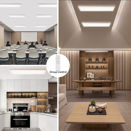 Brilagi - LED Ρυθμιζόμενο φωτιστικό οροφής FRAME SMART LED/50W/230V 30x120 cm 3000-6000K IP44 λευκό + τηλεχειριστήριο