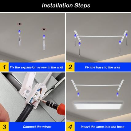 Brilagi - LED Ρυθμιζόμενο φωτιστικό οροφής FRAME SMART LED/50W/230V 30x120 cm 3000-6000K IP44 λευκό + τηλεχειριστήριο