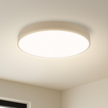 Brilagi - LED Ρυθμιζόμενο φωτιστικό οροφής POOL LED/48W/230V 3000-6000K διάμετρος 40 cm μπεζ + τηλεχειριστήριο