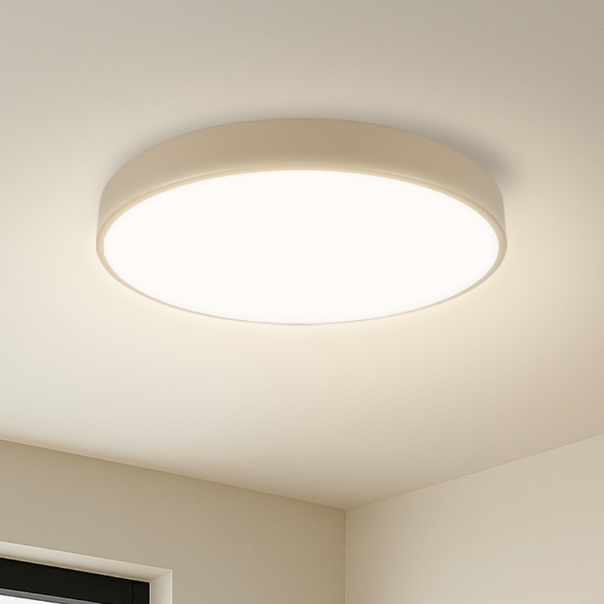 Brilagi - LED Ρυθμιζόμενο φωτιστικό οροφής POOL LED/48W/230V 3000-6000K διάμετρος 40 cm μπεζ + τηλεχειριστήριο