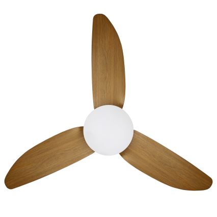 Brilagi - Ρυθμιζόμενος οροφής ανεμιστήρας LED/30W/230V 3000-6500K λευκό/καφέ + τηλεχειριστήριο