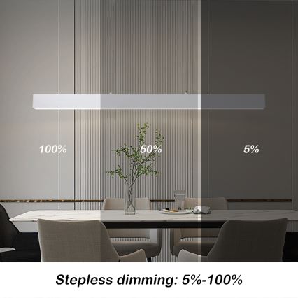 Brilagi - LED Ρυθμιζόμενος Πολυέλαιος SLEEKLINE SMART LED/40W/230V 3000-6000K Wi-Fi Tuya Λευκός + τηλεχειριστήριο