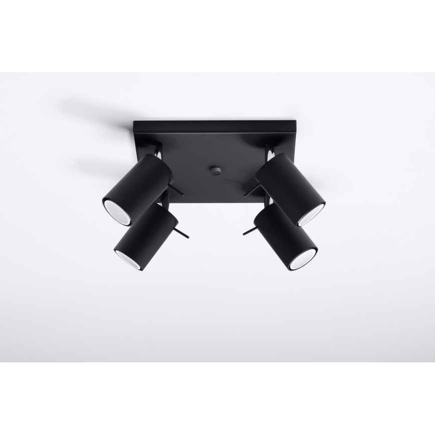 Brilagi -  LED Σποτ ASMUS 4xGU10/7W/230V μαύρο