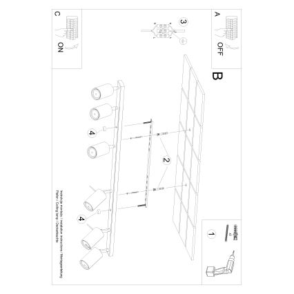 Brilagi -  LED Σποτ ASMUS 6xGU10/7W/230V λευκό