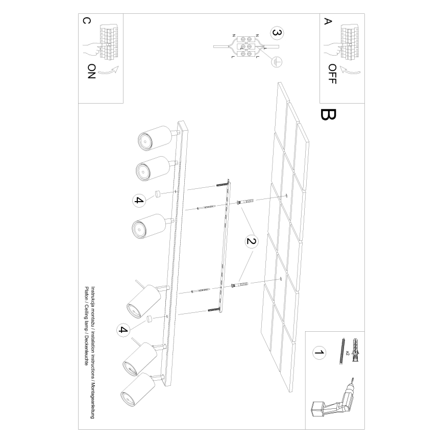 Brilagi -  LED Σποτ ASMUS 6xGU10/7W/230V λευκό