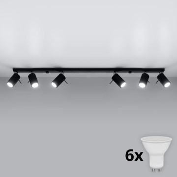 Brilagi -  LED Σποτ ASMUS 6xGU10/7W/230V μαύρο