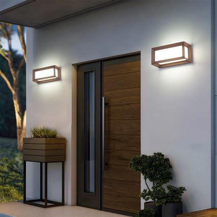 Brilagi - Επιτοίχιο φωτιστικό εξωτερικού χώρου LED PARKER LED/12W/230V 3000/4500/6000K καφέ IP44