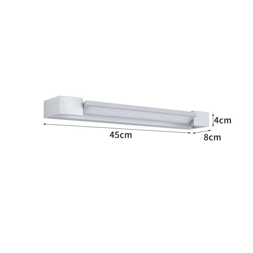 Brilagi - LED φωτισμός καθρέφτη μπάνιου AQUA LINE LED/12W/230V 45 cm IP44 ματ χρώμιο