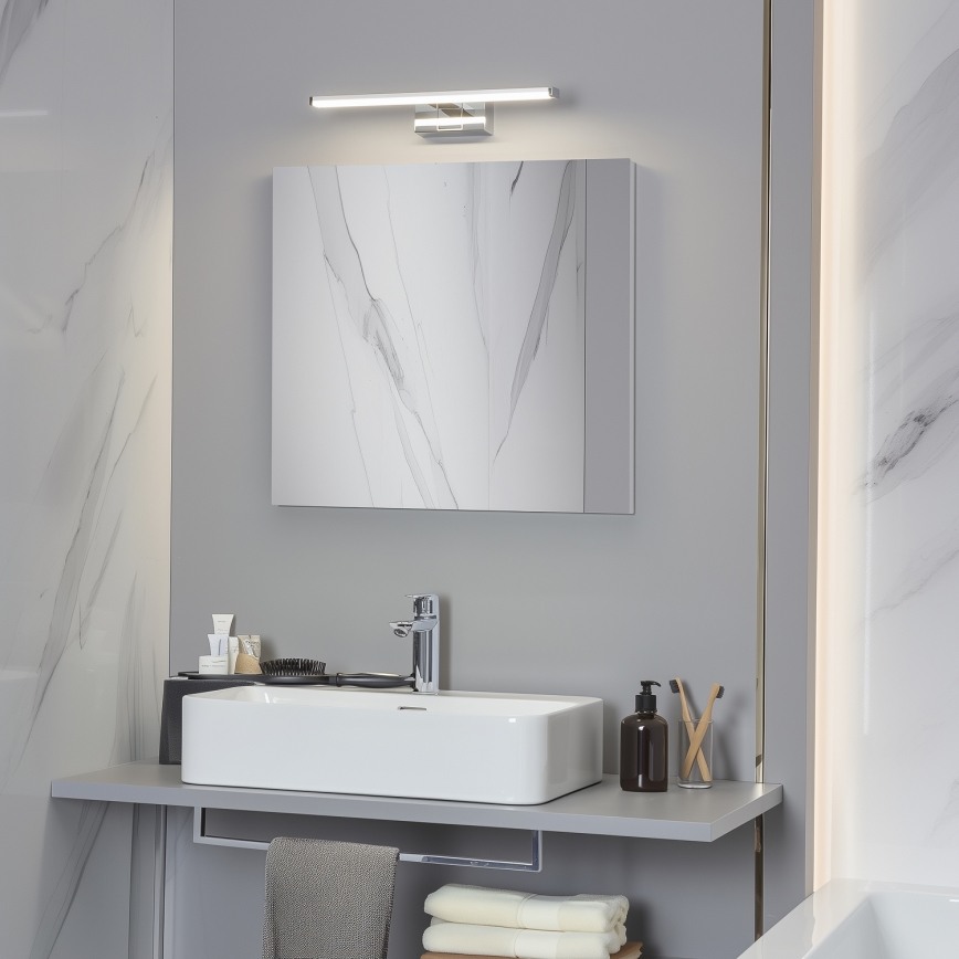 Brilagi - Φωτιστικό καθρέφτη μπάνιου LED 3-σε-1 VESTRA LED/8W/230V 40 cm IP44 γυαλιστερό χρώμιο