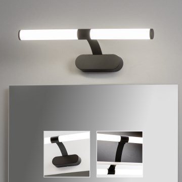 Brilagi - LED φωτισμός καθρέφτη μπάνιου 2 σε 1 TUBEO LED/6W/230V 40 cm IP44 μαύρο