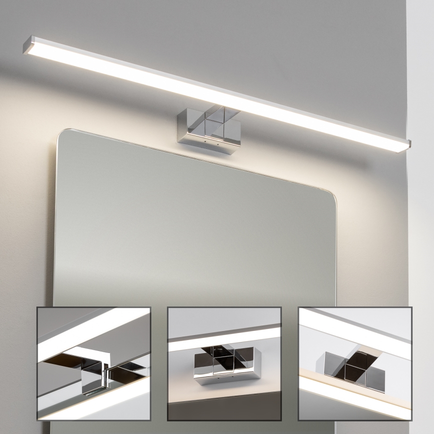 Brilagi - LED φωτισμός καθρέφτη μπάνιου 3 σε 1 VESTRA LED/15W/230V 80 cm IP44 γυαλιστερό χρώμιο