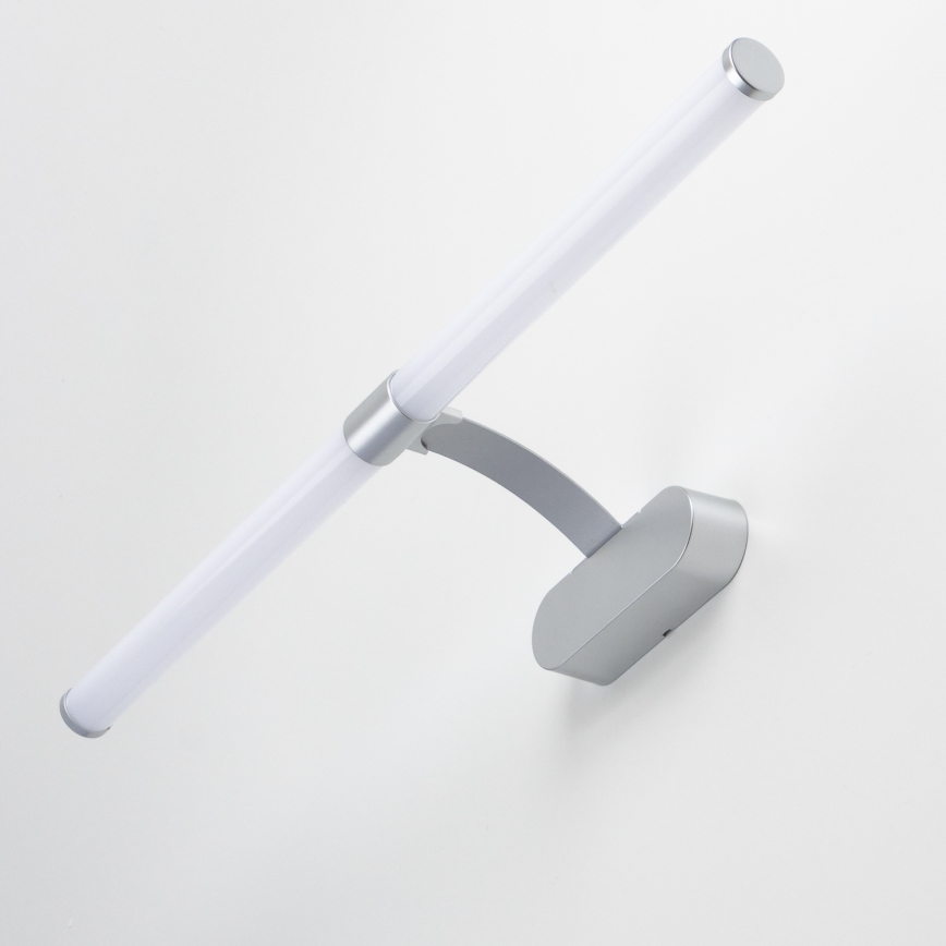 Brilagi - Φωτισμός καθρέφτη μπάνιου LED 2-σε-1 TUBEO LED/8W/230V 60 cm IP44 ασημί