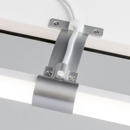 Brilagi - Φωτισμός καθρέφτη μπάνιου LED 2-σε-1 TUBEO LED/8W/230V 60 cm IP44 ασημί