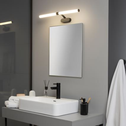 Brilagi - Φωτιστικό καθρέφτη μπάνιου LED 2 σε 1 TUBEO LED/8W/230V 60 cm IP44 μαύρο