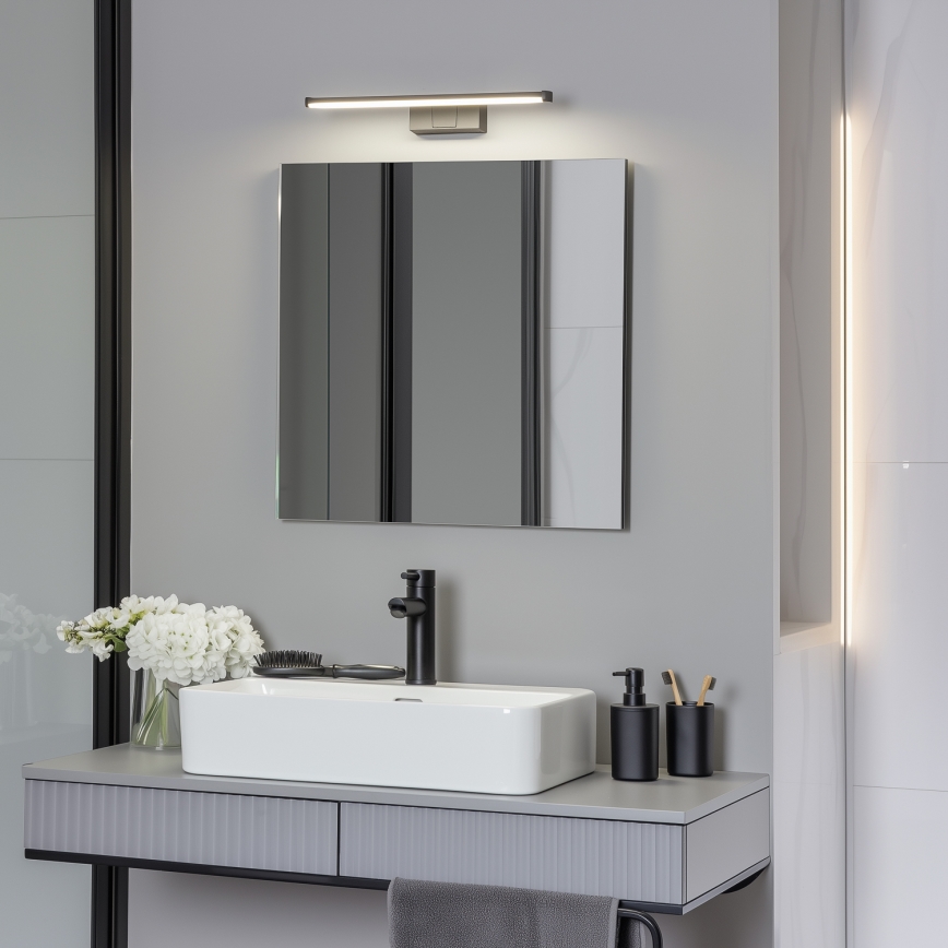 Brilagi - LED φωτισμός καθρέφτη μπάνιου 3-σε-1 VESTRA LED/8W/230V 40 cm IP44 μαύρο