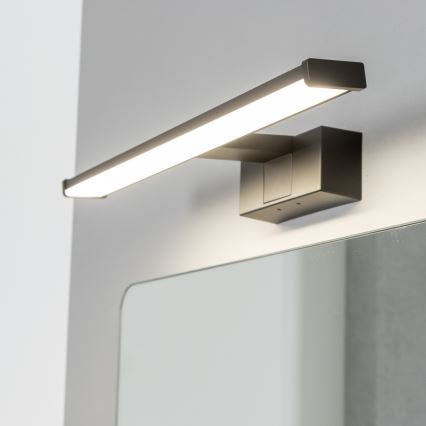 Brilagi - LED φωτισμός καθρέφτη μπάνιου 3-σε-1 VESTRA LED/8W/230V 40 cm IP44 μαύρο