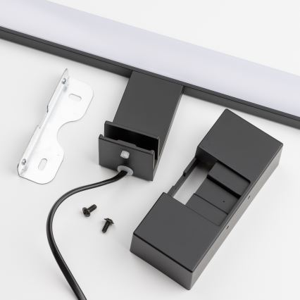 Brilagi - LED φωτισμός καθρέφτη μπάνιου 3-σε-1 VESTRA LED/8W/230V 40 cm IP44 μαύρο