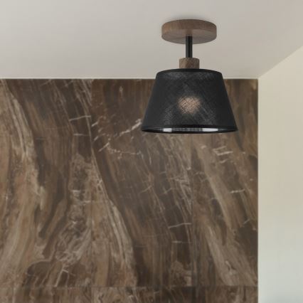 Brilagi - LED Επιτοίχιο φωτιστικό ANTHONY 1xE14/60W/230V δρυς καρυδιά/μαύρο