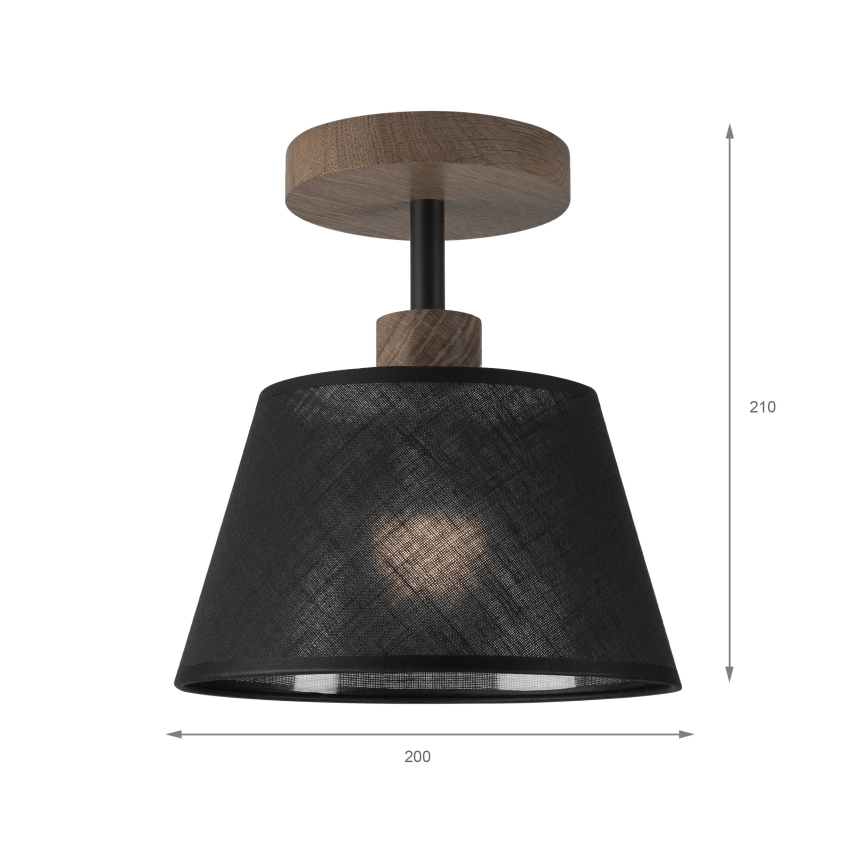 Brilagi - LED Επιτοίχιο φωτιστικό ANTHONY 1xE14/60W/230V δρυς καρυδιά/μαύρο
