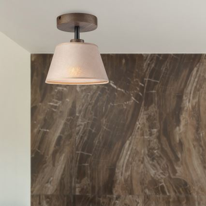 Brilagi - LED Επιτοίχιο φωτιστικό ANTHONY 1xE14/60W/230V δρυς καρυδιά/μπεζ