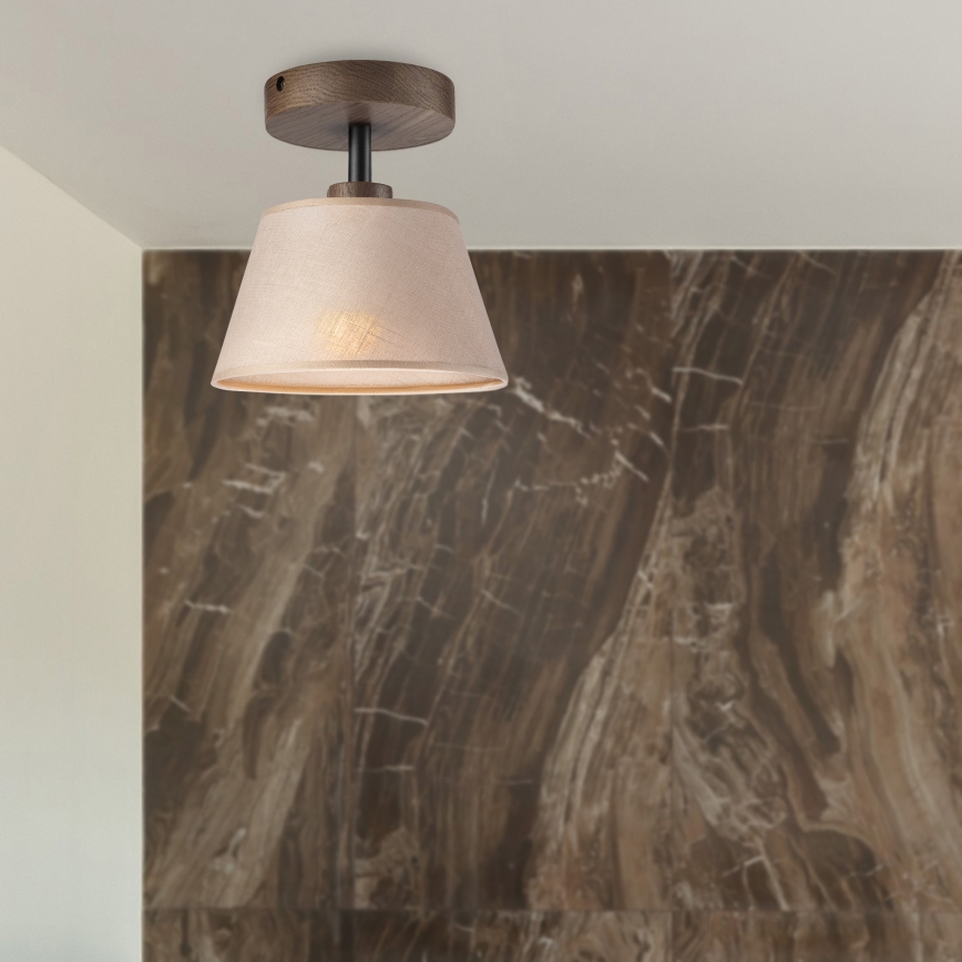 Brilagi - LED Επιτοίχιο φωτιστικό ANTHONY 1xE14/60W/230V δρυς καρυδιά/μπεζ
