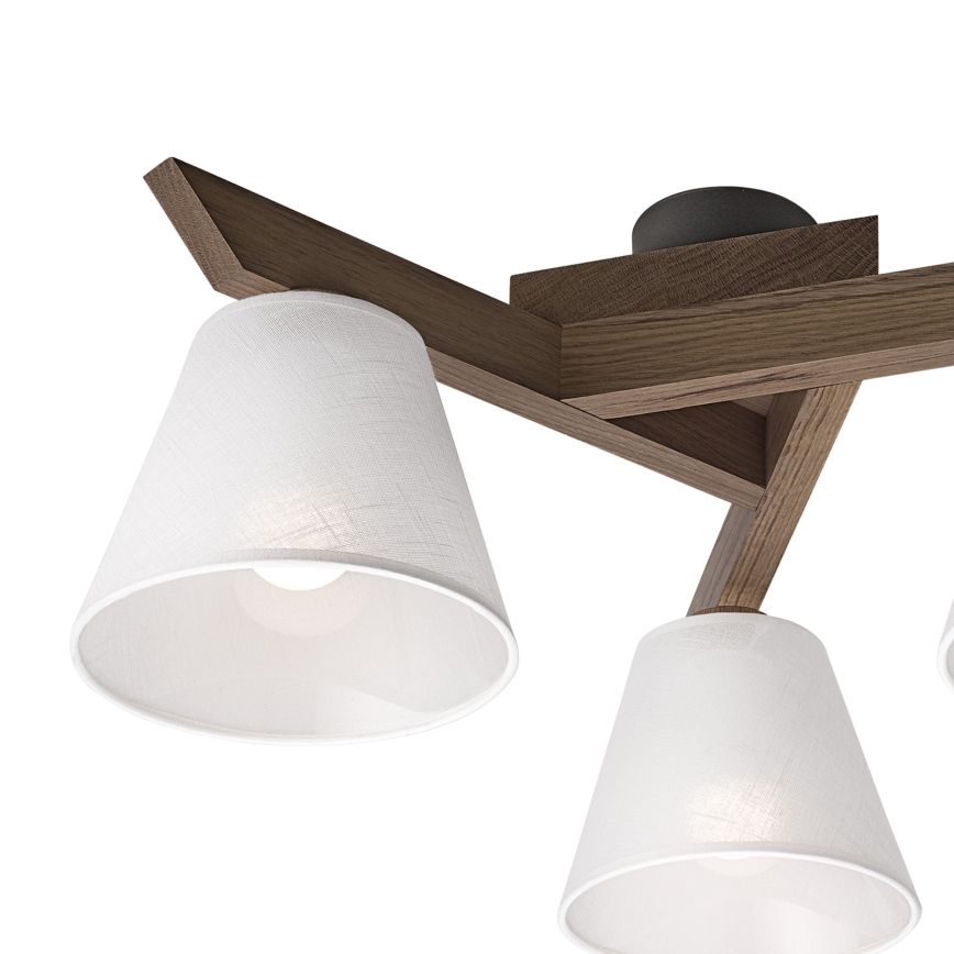 Brilagi - LED Οροφής φωτιστικό ANTHONY 3xE14/40W/230V δρυς καρυδιά/λευκό