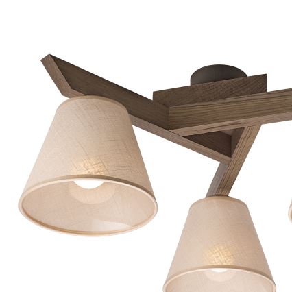 Brilagi - LED Οροφής φωτιστικό ANTHONY 3xE14/40W/230V δρυς καρυδιά/μπεζ