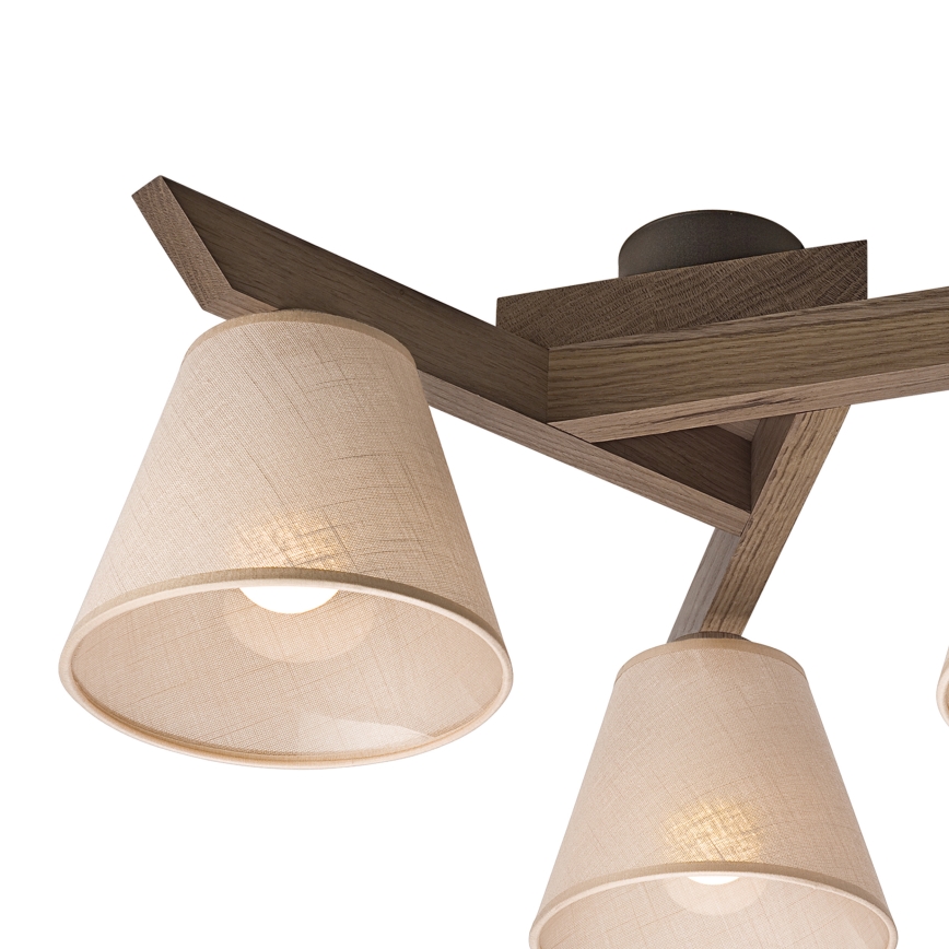 Brilagi - LED Οροφής φωτιστικό ANTHONY 3xE14/40W/230V δρυς καρυδιά/μπεζ