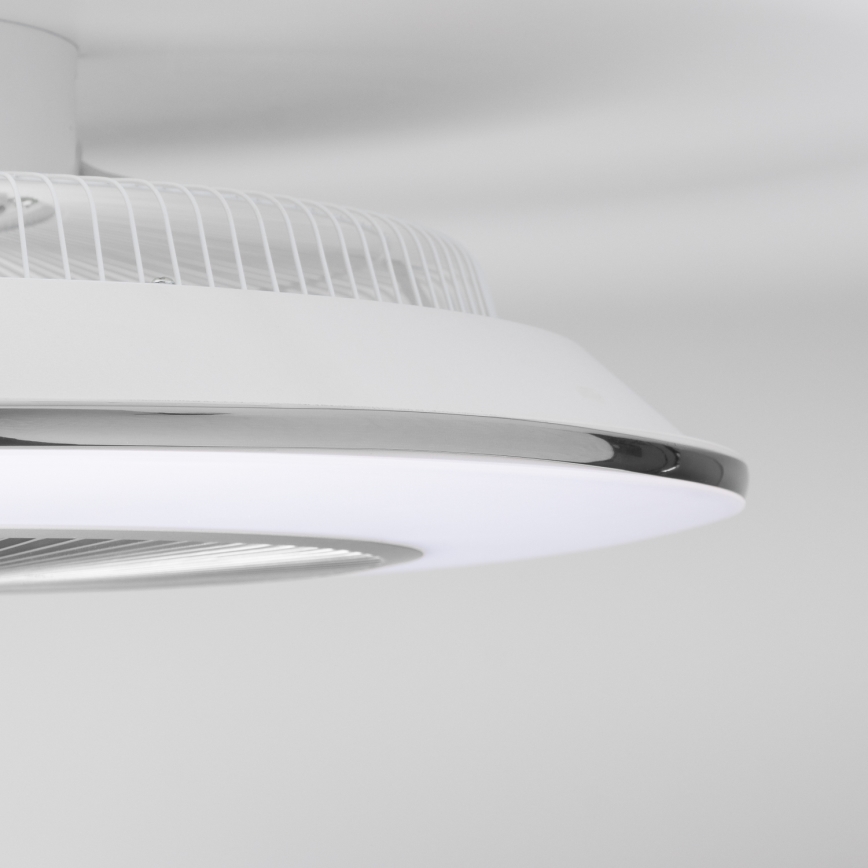 Brilagi - Ρυθμιζόμενο φωτιστικό LED με ανεμιστήρα AURA LED/38W/230V 3000-6000K ασημί + τηλεχειριστήριο