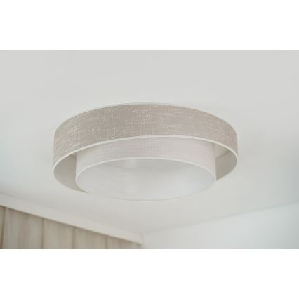 Brilagi - LED Dimmable φωτιστικό οροφής DOVER SHINE LED/24W/230V 3000/4000/6500K γκρι/κρεμ + τηλεχειριστήριο