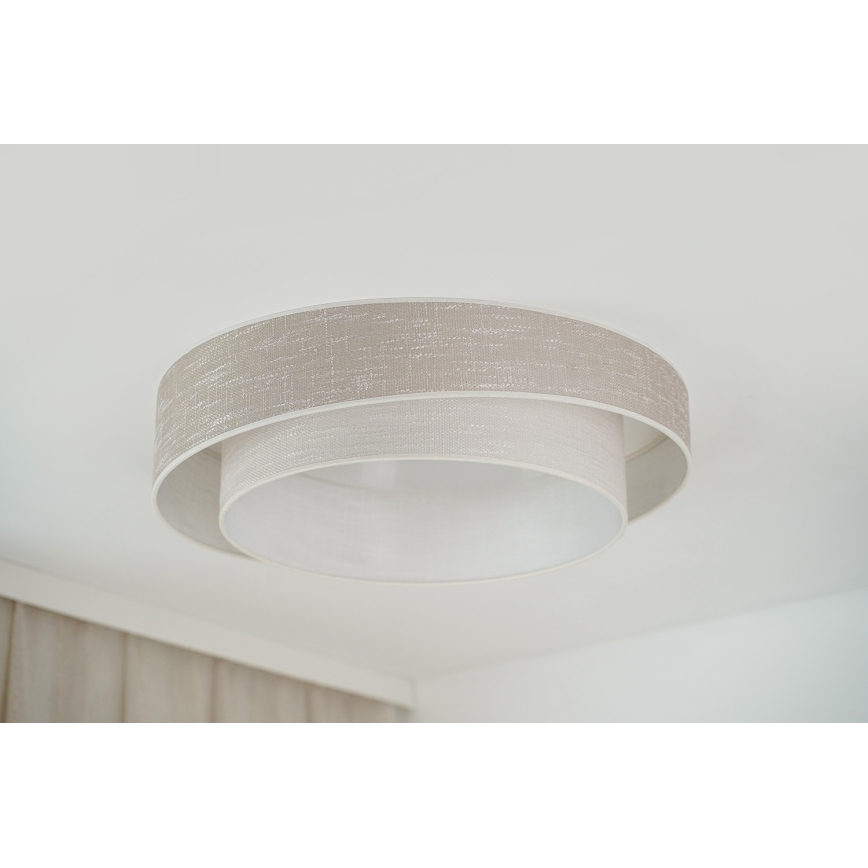 Brilagi - LED Dimmable φωτιστικό οροφής DOVER SHINE LED/24W/230V 3000/4000/6500K γκρι/κρεμ + τηλεχειριστήριο