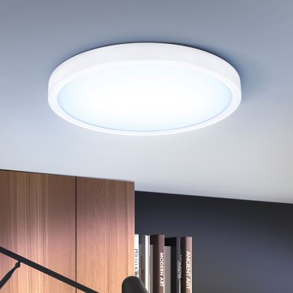 Brilagi - LED Dimmable φωτιστικό οροφής ESTELA LED/36W/230V 3000-6500K ø 30 cm λευκό + τηλεχειριστήριο